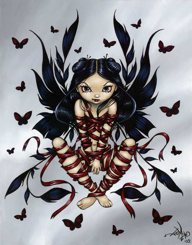 Dark Ribbon Fairy - Strangeling: The Art of Jasmine Becket-Griffith