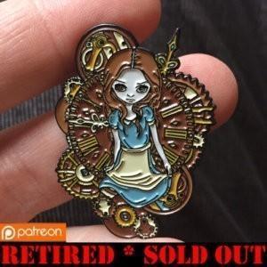 Alice in Clockwork Collectible Enamel Pin - Image 2