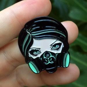 Biohazard Collectible Enamel Pin - Image 2
