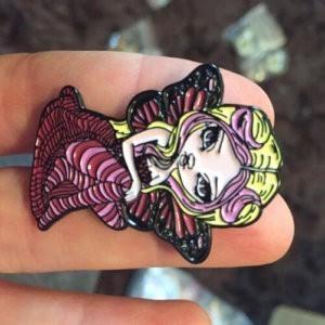 Pink Lightning Collectible Enamel Pin - Image 2