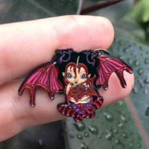 Ruby Dragonling Collectible Enamel Pin - Image 2