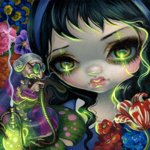 Faces of Faery 238 Alice and the Caterpillar by Jasmine Becket-