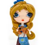 Alice in Van Gogh Starry night vinyl doll of Alice holding a painter's palette with Starry Night dress