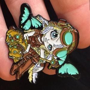 Clockwork Dragonling Collectible Enamel Pin - Image 2