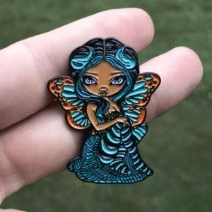 Turquoise Lightning Collectible Enamel Pin - Image 2