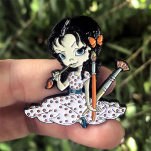 Painting Pixie Collectible Enamel Pin - Image 2