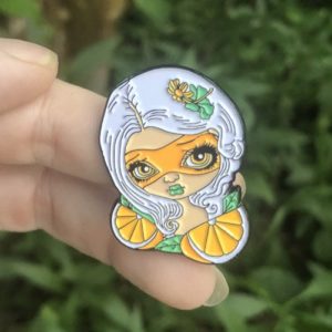 Orange Mask Collectible Enamel Pin - Image 2