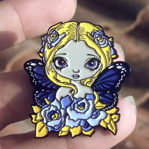 Midsummer Rose Fairy Collectible Enamel Pin - Image 2