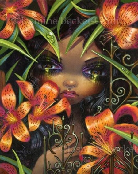 The Language of Flowers I Jasmine Becket-Griffith CANVAS PRINT gothic fairy art 