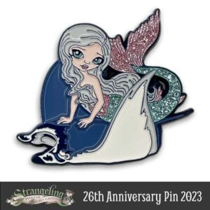 26th anniversary mermaid swimming with a manta ray pin