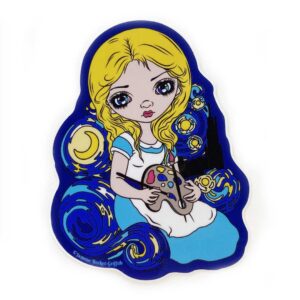 Alice in a Van Gogh Nocturne Vinyl Sticker