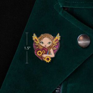 Clockwork Valentine Collectible Enamel Pin - Image 4