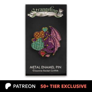 Tiny Dragon Hearts Collectible Enamel Pin - Image 2