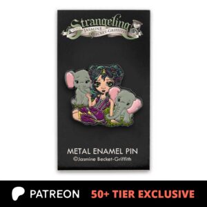 Baby Elephants Collectible Enamel Pin - Image 2