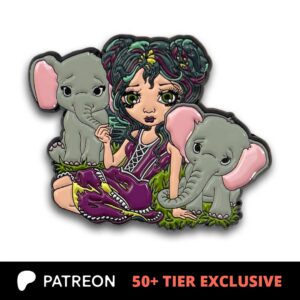 Baby Elephants Collectible Enamel Pin