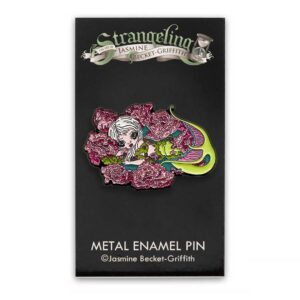 Mermaid with Roses Collectible Enamel Pin - Image 2