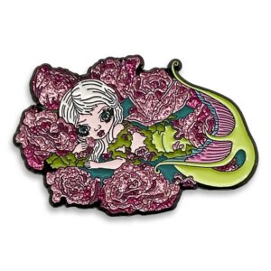 Mermaid with Roses Collectible Enamel Pin