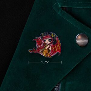 Amber Dragonling Collectible Enamel Pin - Image 3